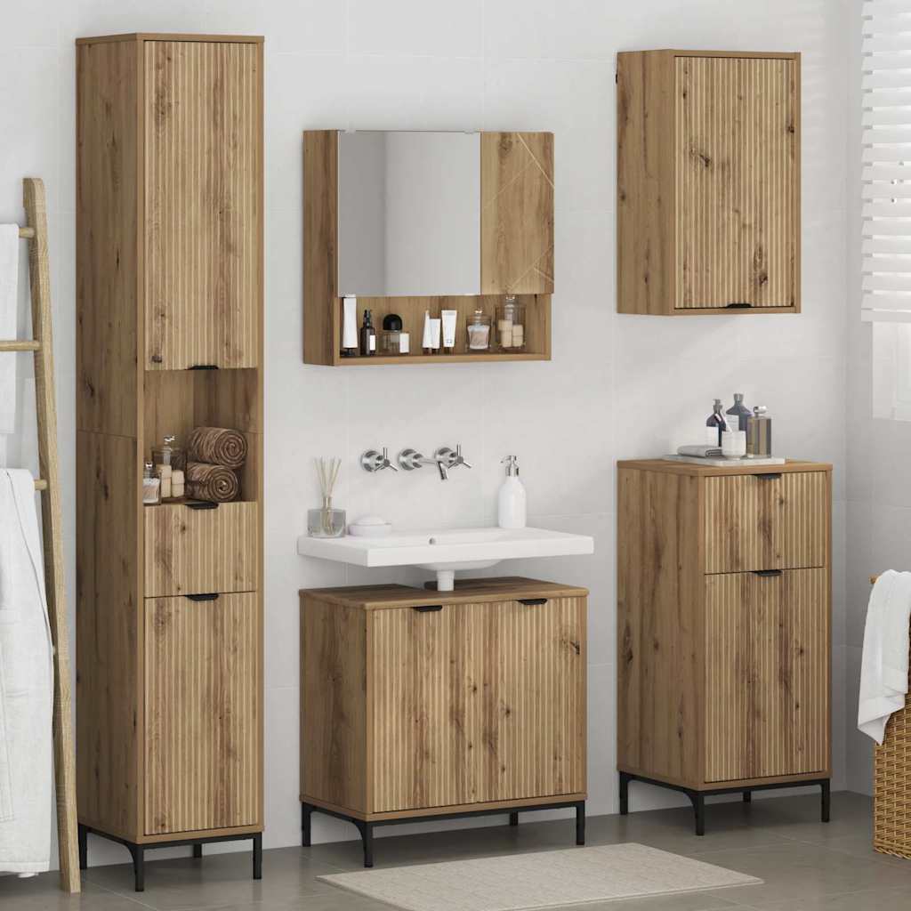 Σετ Επίπλων Μπάνιου 4 τμχ. Artisan Oak - Pakobazaar