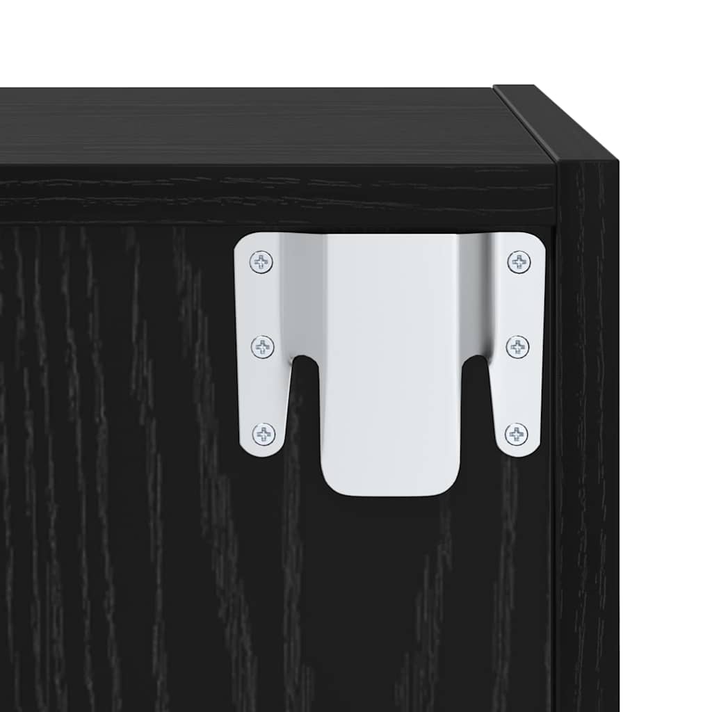 Σετ επίπλου τηλεόρασης 4 pcs Μαύρη Οξυά Επεξεργασμένο ξύλο