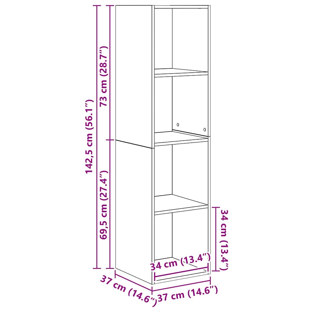 Σετ επίπλου τηλεόρασης 4 pcs Μαύρη Οξυά Επεξεργασμένο ξύλο