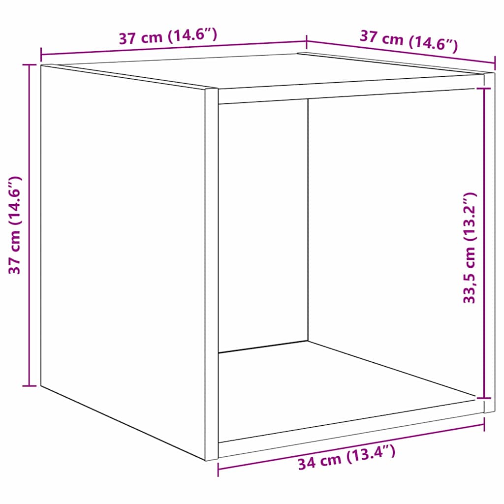 Σετ επίπλου τηλεόρασης 4 pcs Artisan Oak Επεξεργασμένο ξύλο
