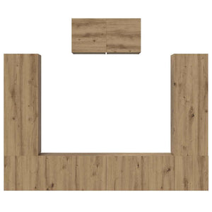 Σετ επίπλου τηλεόρασης 7 pcs Artisan Oak Επεξεργασμένο ξύλο - Pakobazaar