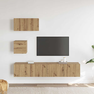 Σετ επίπλου τηλεόρασης 3 pcs Artisan Oak Επεξεργασμένο ξύλο - Pakobazaar