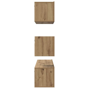 Σετ επίπλου τηλεόρασης 4 pcs Artisan Oak Επεξεργασμένο ξύλο - Pakobazaar