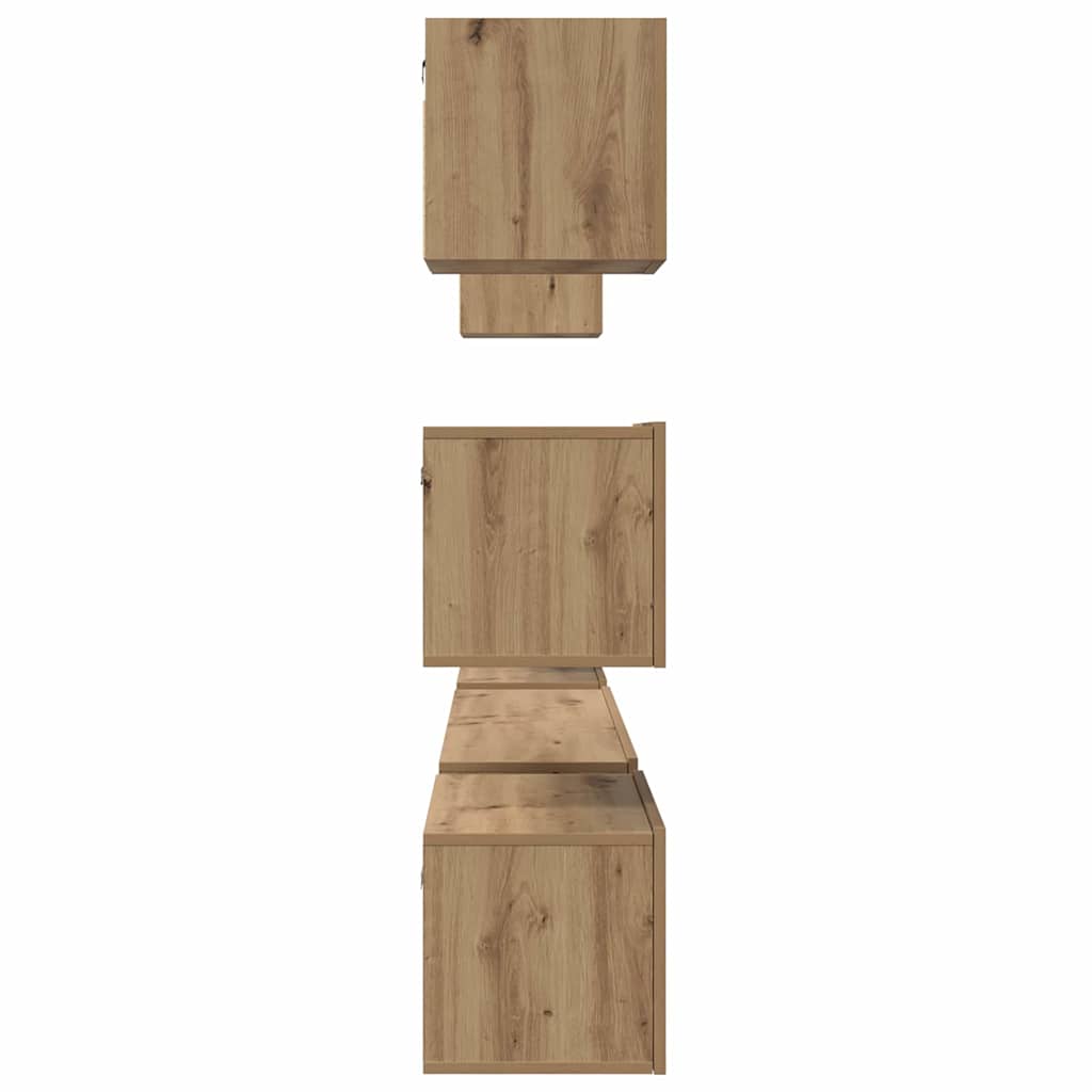 Σετ επίπλου τηλεόρασης 8 τμχ. Artisan Oak Επεξεργασμένο Ξύλο - Pakobazaar
