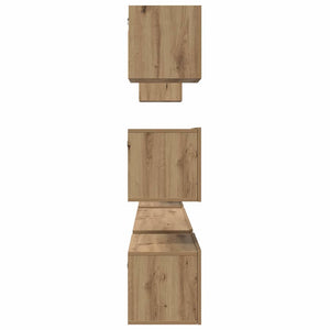 Σετ επίπλου τηλεόρασης 8 τμχ. Artisan Oak Επεξεργασμένο Ξύλο - Pakobazaar