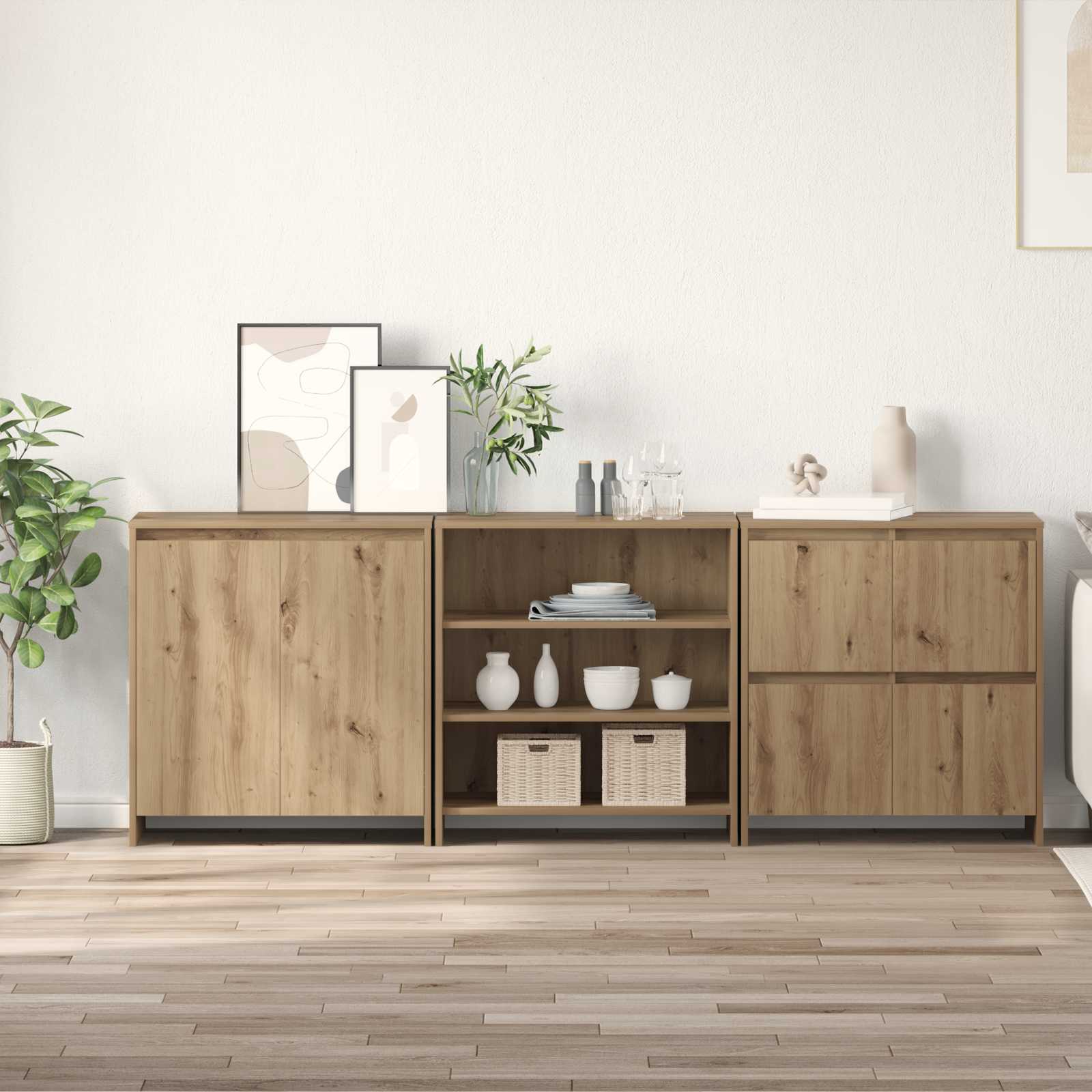 Πλαϊνό γραφείο με συρτάρι 3 pcs Artisan Oak 70 x 41 x 75 εκ. - Pakobazaar