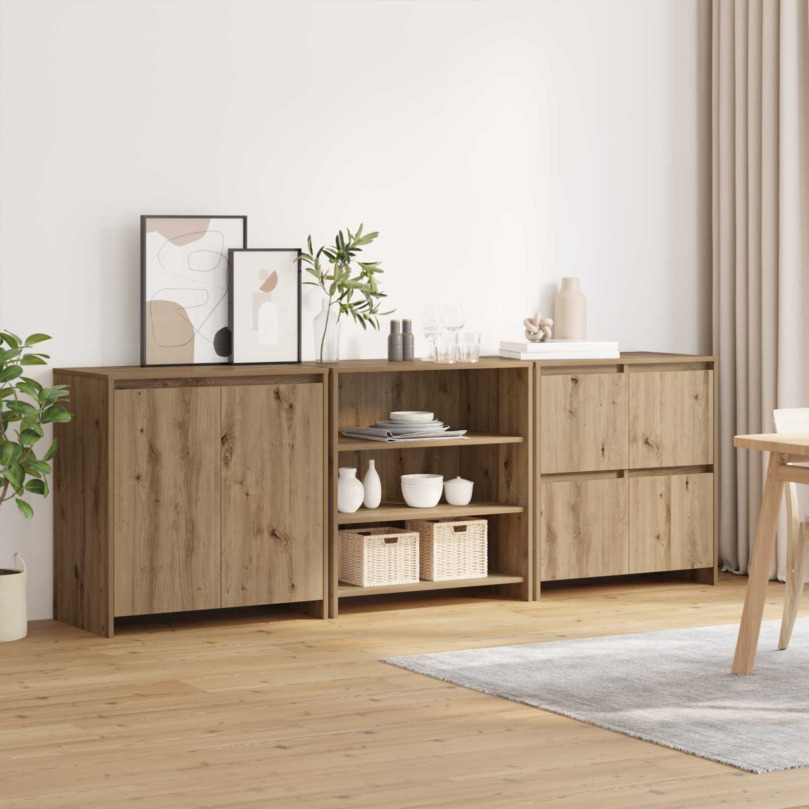 Πλαϊνό γραφείο με συρτάρι 3 pcs Artisan Oak 70 x 41 x 75 εκ. - Pakobazaar