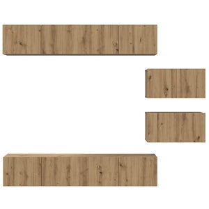 Σετ επίπλου τηλεόρασης 6 pcs Artisan Oak Επεξεργασμένο ξύλο - Pakobazaar