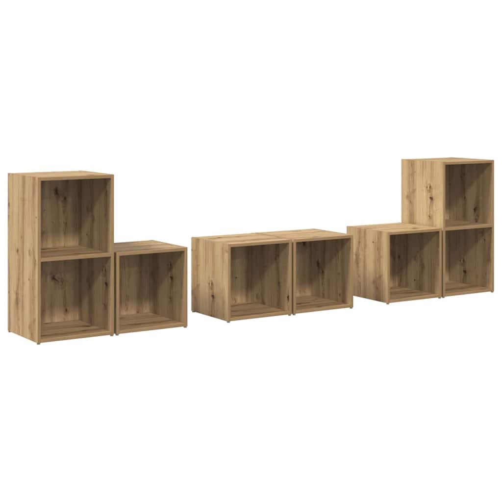 Σετ επίπλου τηλεόρασης 6 pcs Artisan Oak Επεξεργασμένο ξύλο