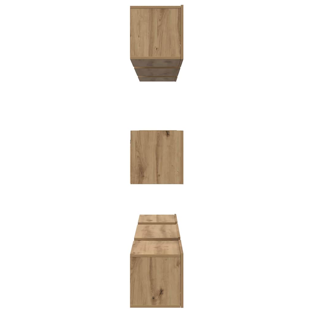 Σετ επίπλου τηλεόρασης 8 pcs Artisan Oak Επεξεργασμένο ξύλο - Pakobazaar