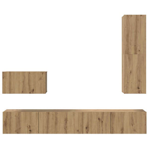 Τηλεοπτική Κάβα Τοίχου 4 τμχ. Artisan Oak Επεξεργασμένο Ξύλο