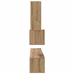 Τηλεοπτική Κάβα Τοίχου 4 τμχ. Artisan Oak Επεξεργασμένο Ξύλο