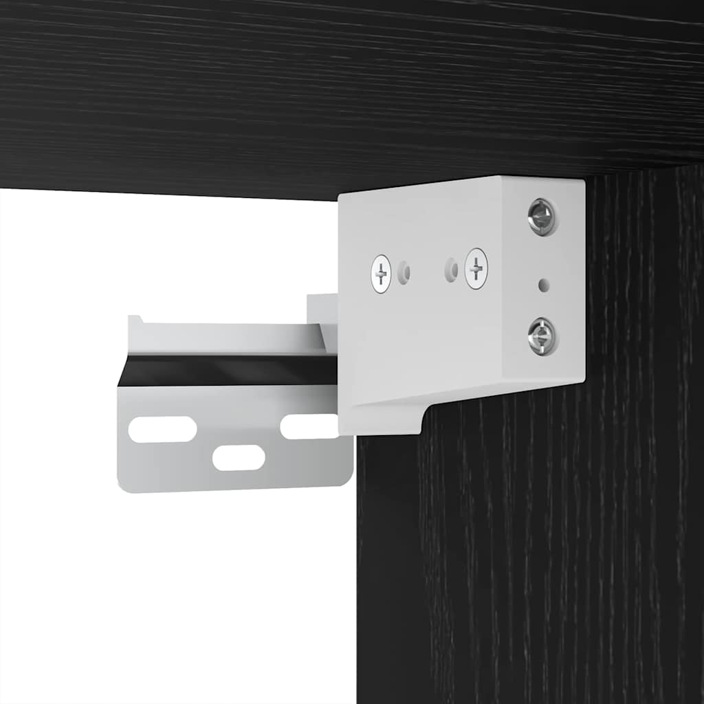 Σετ επίπλου τηλεόρασης 7 pcs Μαύρη Οξυά Επεξεργασμένο ξύλο