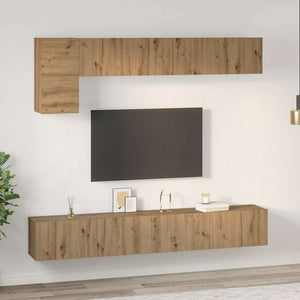 Σετ επίπλου τηλεόρασης 5 pcs Artisan Oak Επεξεργασμένο ξύλο - Pakobazaar