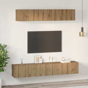 Σετ επίπλου τηλεόρασης 5 pcs Artisan Oak Επεξεργασμένο ξύλο - Pakobazaar