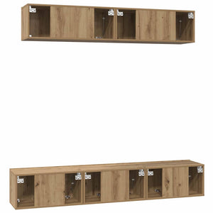 Σετ επίπλου τηλεόρασης 5 pcs Artisan Oak Επεξεργασμένο ξύλο - Pakobazaar