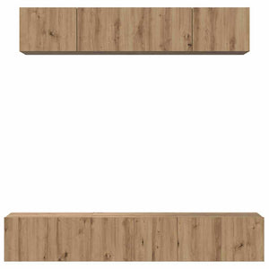 Σετ επίπλου τηλεόρασης 5 pcs Artisan Oak Επεξεργασμένο ξύλο - Pakobazaar