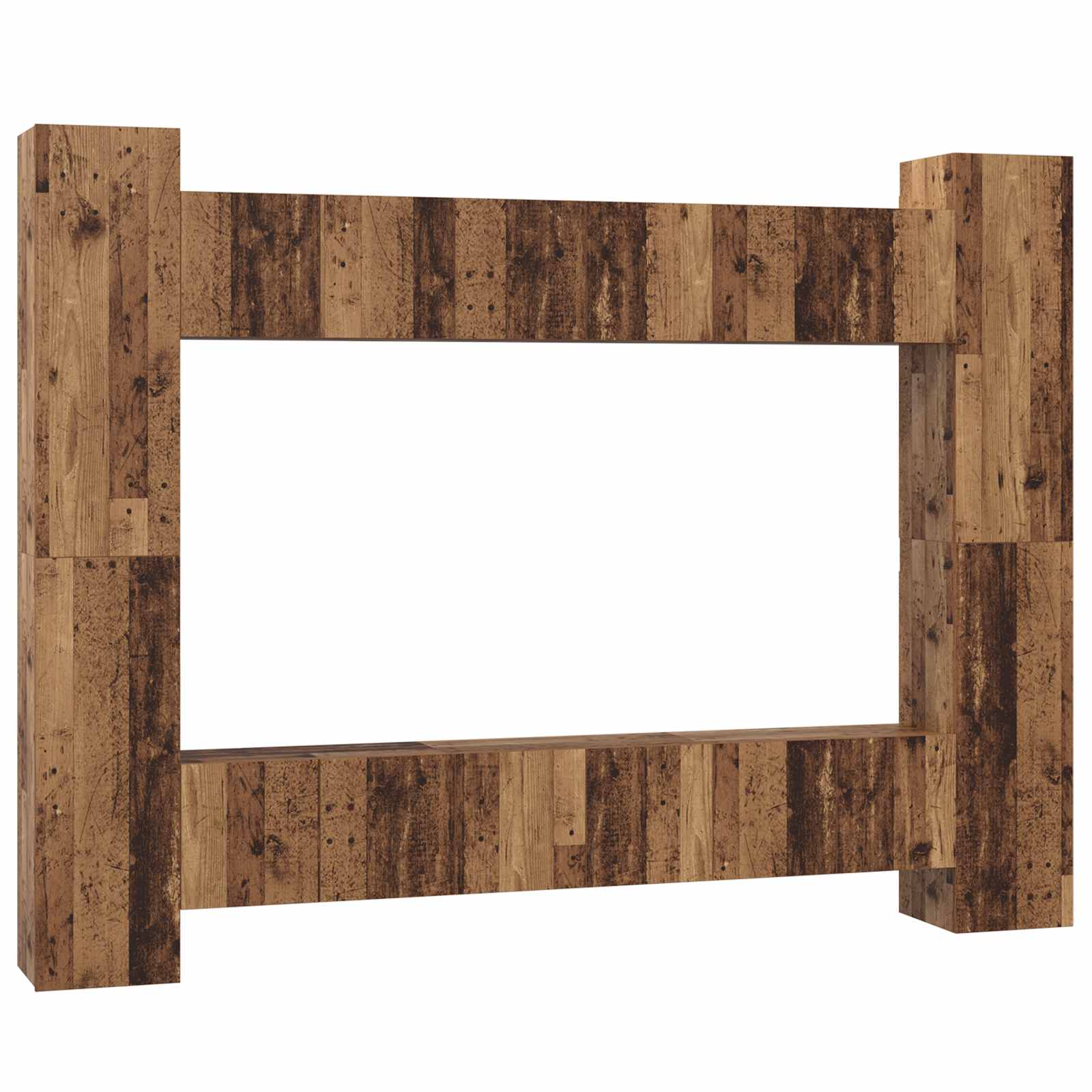 Σετ επίπλου τηλεόρασης 10 pcs Παλιό Ξύλο 30,5 x 30 x 90 cm - Pakobazaar