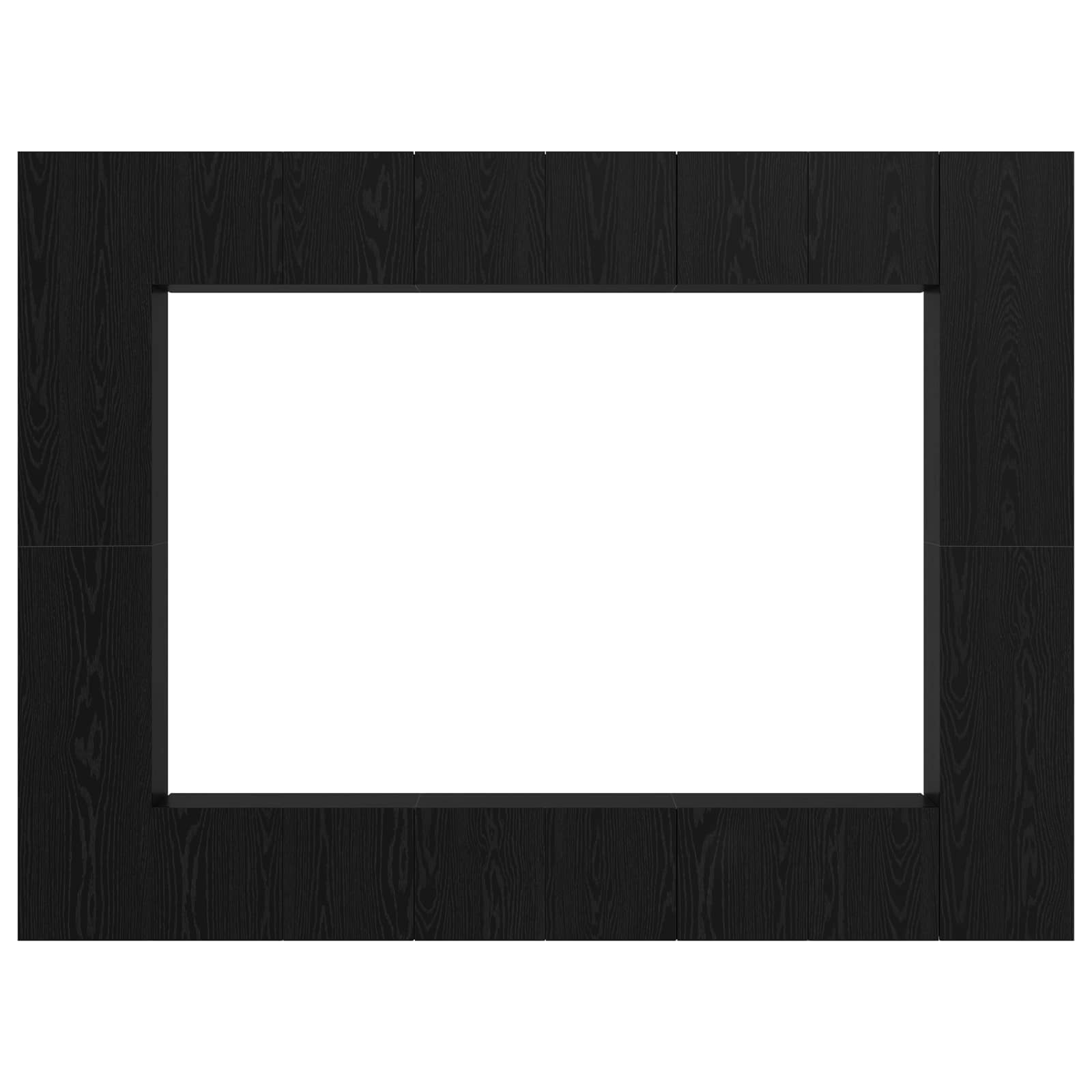 Σετ επίπλου τηλεόρασης 10 pcs Μαύρη Οξυά 30,5 x 30 x 90 cm