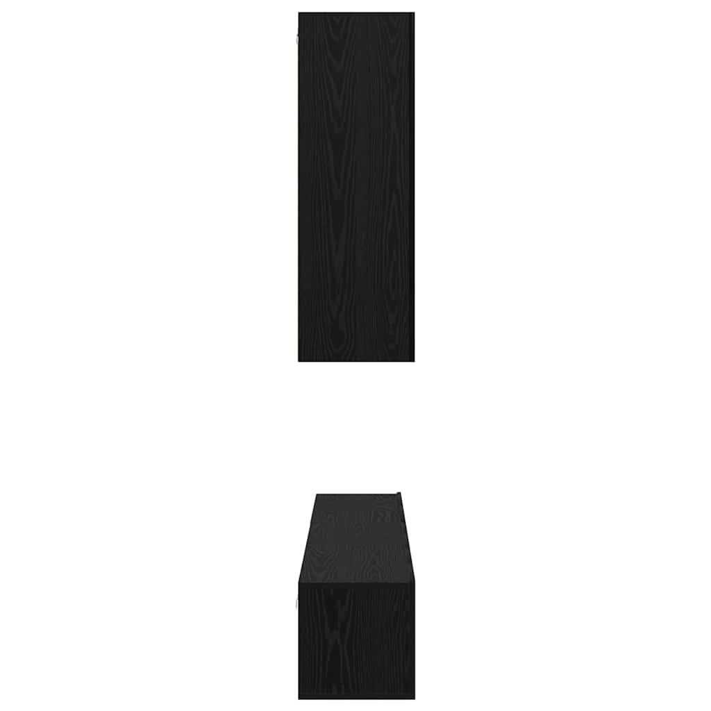 Σετ επίπλου τηλεόρασης 6 pcs Μαύρη Οξυά Επεξεργασμένο ξύλο - Pakobazaar