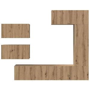 Σετ επίπλου τηλεόρασης 6 pcs Artisan Oak Επεξεργασμένο ξύλο - Pakobazaar