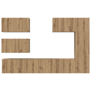 Σετ επίπλου τηλεόρασης 6 pcs Artisan Oak Επεξεργασμένο ξύλο - Pakobazaar