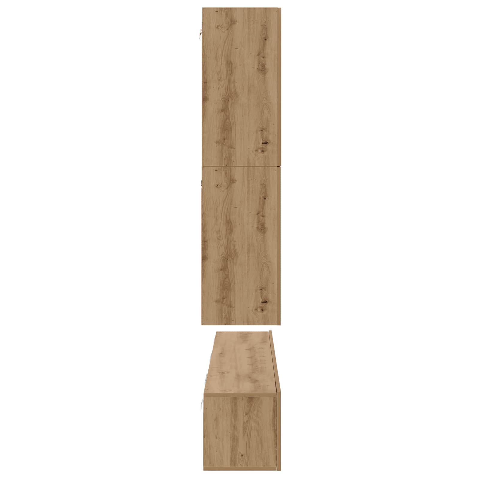 Σετ επίπλου τηλεόρασης 8 τμχ. Artisan Oak Επεξεργασμένο Ξύλο - Pakobazaar