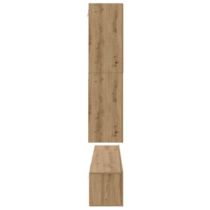 Σετ επίπλου τηλεόρασης 8 τμχ. Artisan Oak Επεξεργασμένο Ξύλο - Pakobazaar