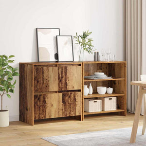 Πλαϊνό γραφείο 2 pcs Παλιό ξύλο 70 x 41 x 75 εκ. - Pakobazaar