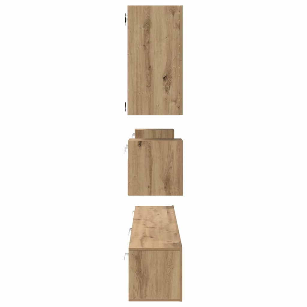 Σετ επίπλου τηλεόρασης 8 pcs Artisan Oak Επεξεργασμένο ξύλο - Pakobazaar