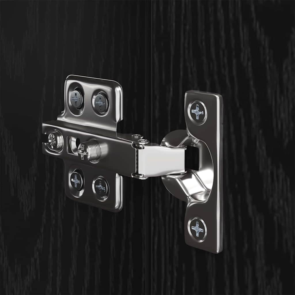 Σετ επίπλου τηλεόρασης 4 pcs Μαύρη Οξυά Επεξεργασμένο ξύλο - Pakobazaar