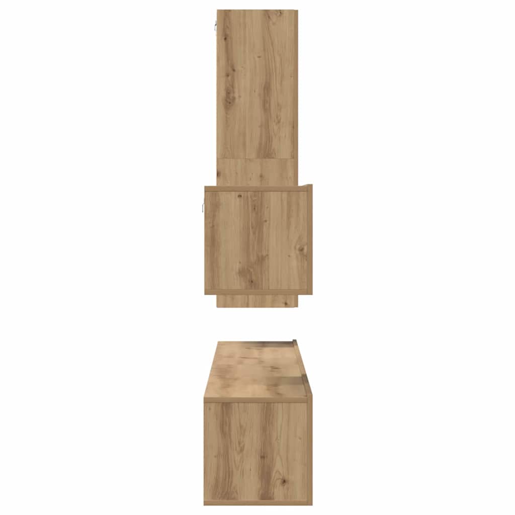 Σετ επίπλου τηλεόρασης 4 pcs Artisan Oak Επεξεργασμένο ξύλο