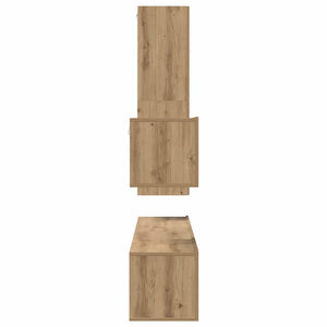 Σετ επίπλου τηλεόρασης 4 τμχ. Artisan Oak Επεξεργασμένο Ξύλο