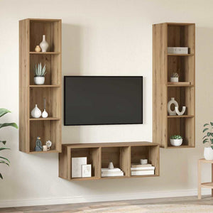 Σετ επίπλου τηλεόρασης 3 τμχ. Artisan Oak Επεξεργασμένο Ξύλο