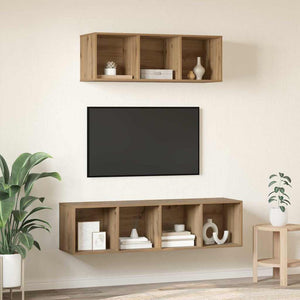 Σετ επίπλου τηλεόρασης 2 τμχ. Artisan Oak Επεξεργασμένο Ξύλο