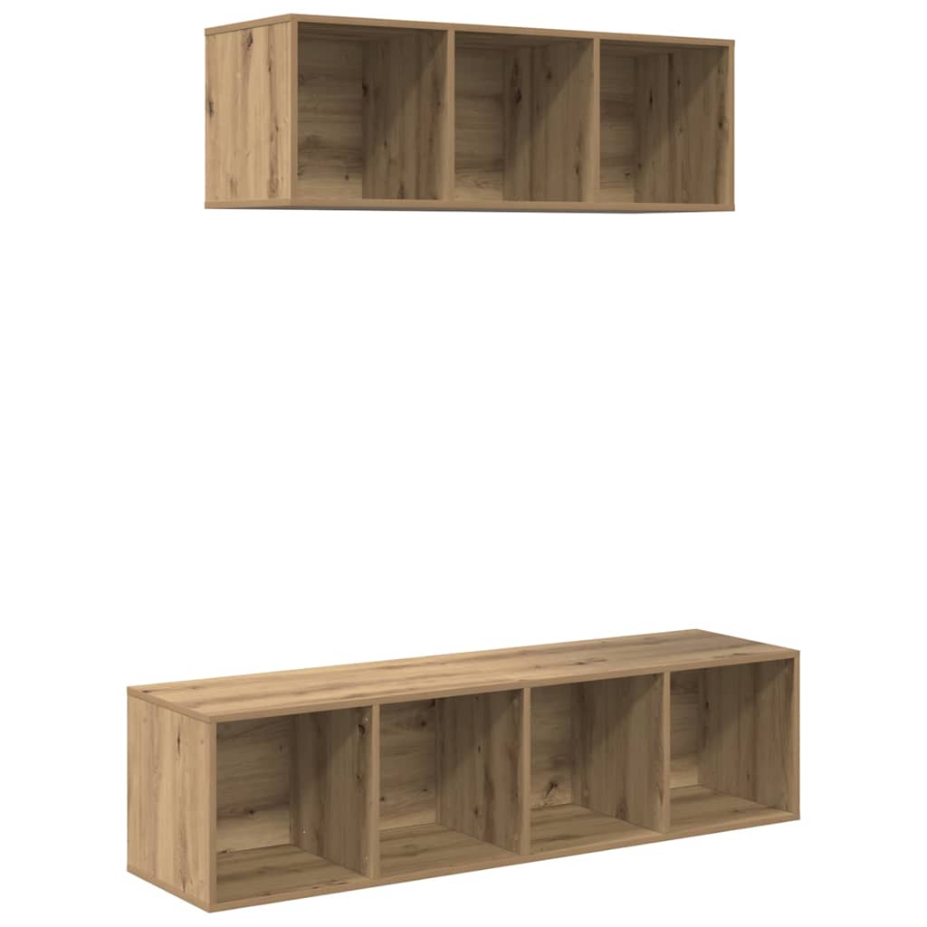 Σετ επίπλου τηλεόρασης 2 pcs Artisan Oak Επεξεργασμένο ξύλο