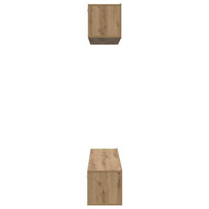 Σετ επίπλου τηλεόρασης 4 pcs Artisan Oak Επεξεργασμένο ξύλο - Pakobazaar