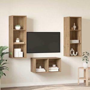 Σετ επίπλου τηλεόρασης Artisan Oak Επεξεργασμένο Ξύλο