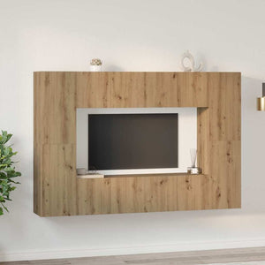 Σετ επίπλου τηλεόρασης 8 τμχ. Artisan Oak Επεξεργασμένο Ξύλο