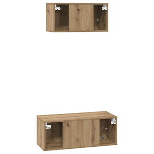 Σετ επίπλου τηλεόρασης 2 pcs Artisan Oak Επεξεργασμένο ξύλο - Pakobazaar