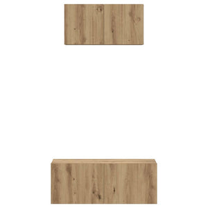 Σετ επίπλου τηλεόρασης 2 pcs Artisan Oak Επεξεργασμένο ξύλο - Pakobazaar