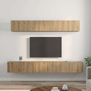 Σετ επίπλου τηλεόρασης 5 pcs Artisan Oak Επεξεργασμένο ξύλο - Pakobazaar