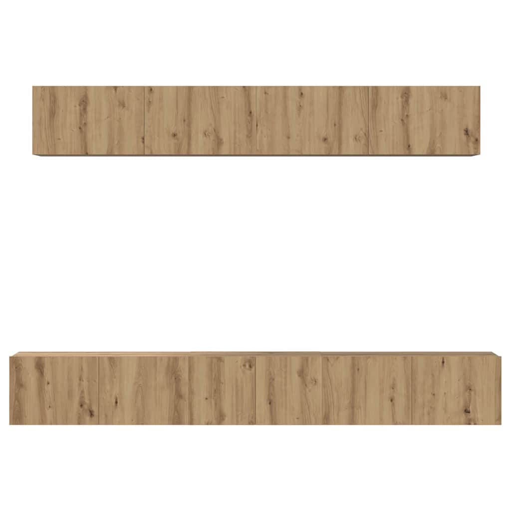 Σετ επίπλου τηλεόρασης 5 pcs Artisan Oak Επεξεργασμένο ξύλο - Pakobazaar