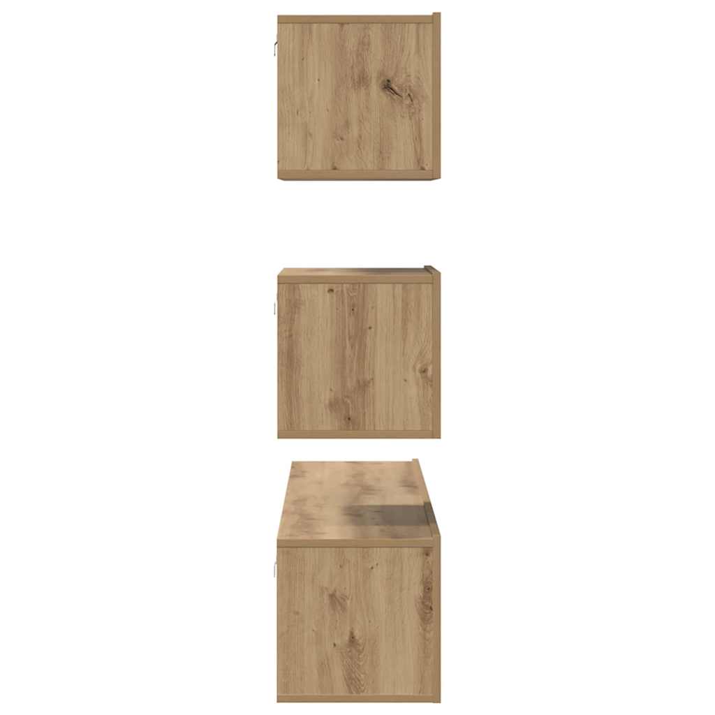 Σετ επίπλου τηλεόρασης 4 pcs Artisan Oak Επεξεργασμένο ξύλο - Pakobazaar