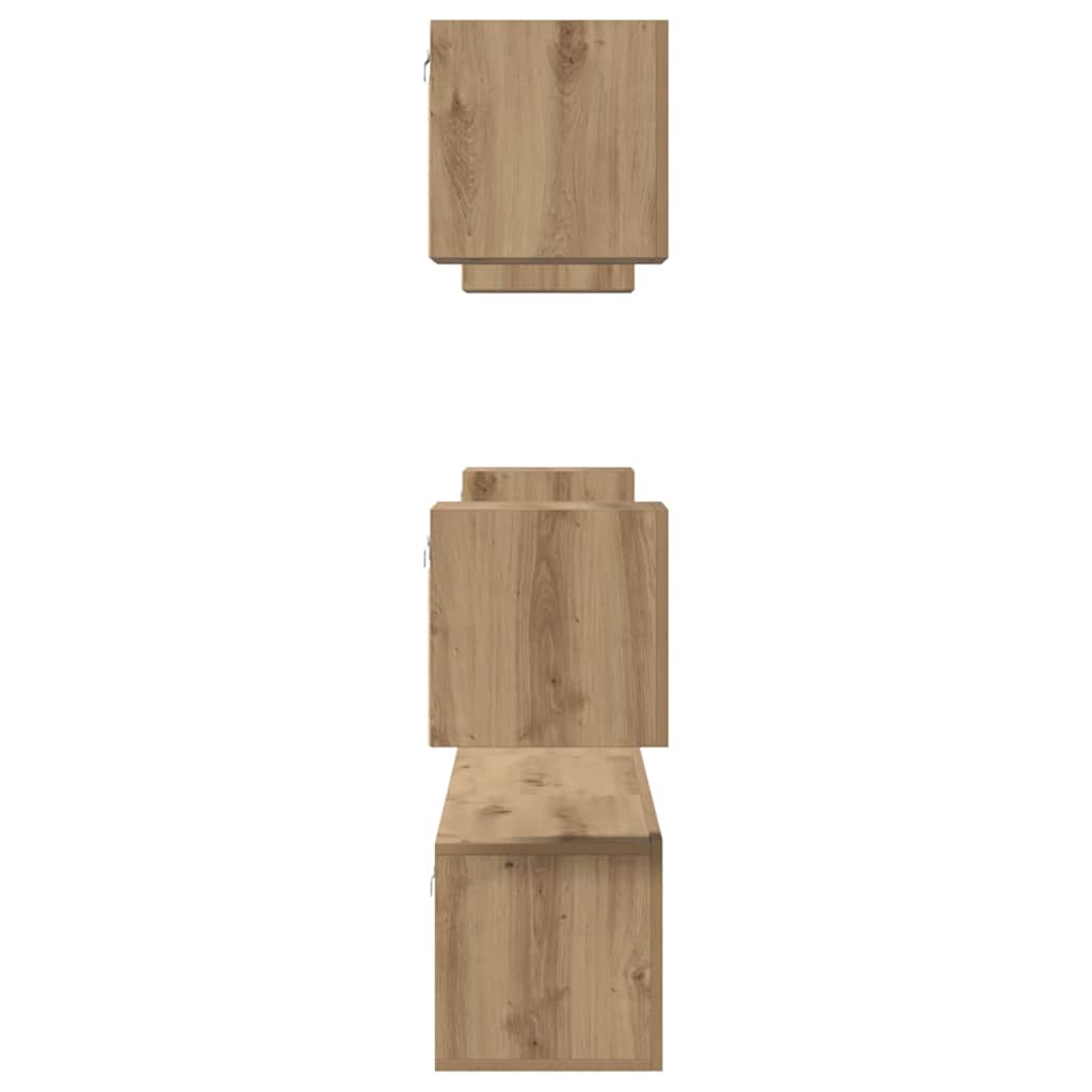 Σετ επίπλου τηλεόρασης 7 pcs Artisan Oak Επεξεργασμένο ξύλο - Pakobazaar