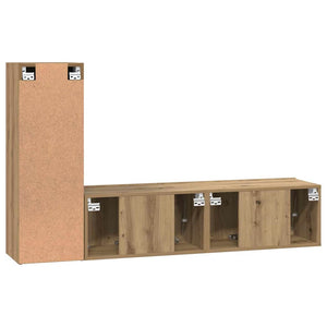 Σετ επίπλου τηλεόρασης 3 pcs Artisan Oak Επεξεργασμένο ξύλο - Pakobazaar