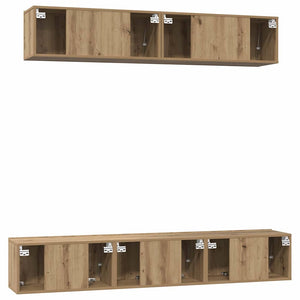 Σετ επίπλου τηλεόρασης 5 pcs Artisan Oak Επεξεργασμένο ξύλο - Pakobazaar