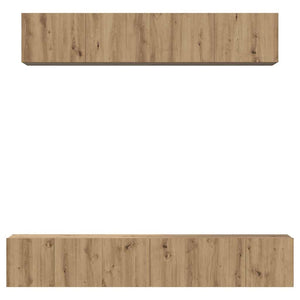 Σετ επίπλου τηλεόρασης 5 pcs Artisan Oak Επεξεργασμένο ξύλο - Pakobazaar