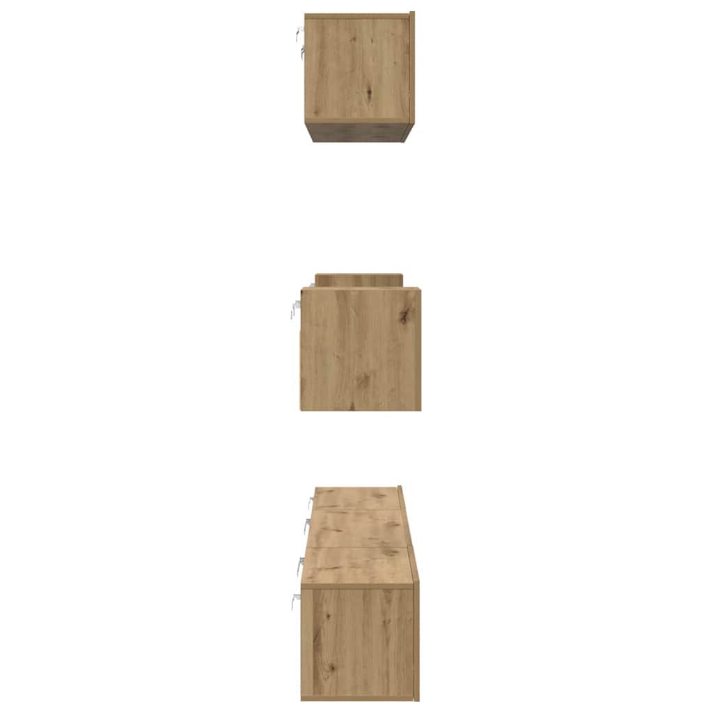 Σετ επίπλου τηλεόρασης 7 pcs Artisan Oak Επεξεργασμένο ξύλο - Pakobazaar