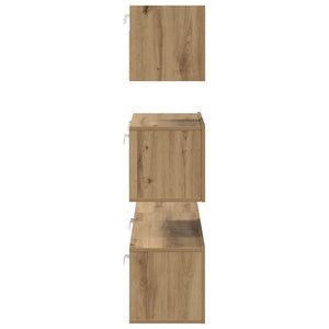 Σετ επίπλου τηλεόρασης 4 pcs Artisan Oak Επεξεργασμένο ξύλο - Pakobazaar